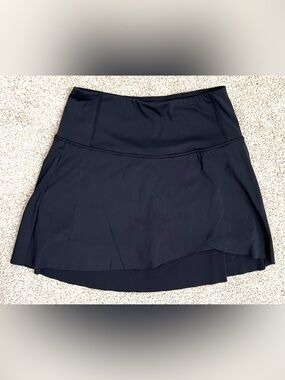 Black Tennis Athletic Skirt with Built-In Pocket Shorts Size XS